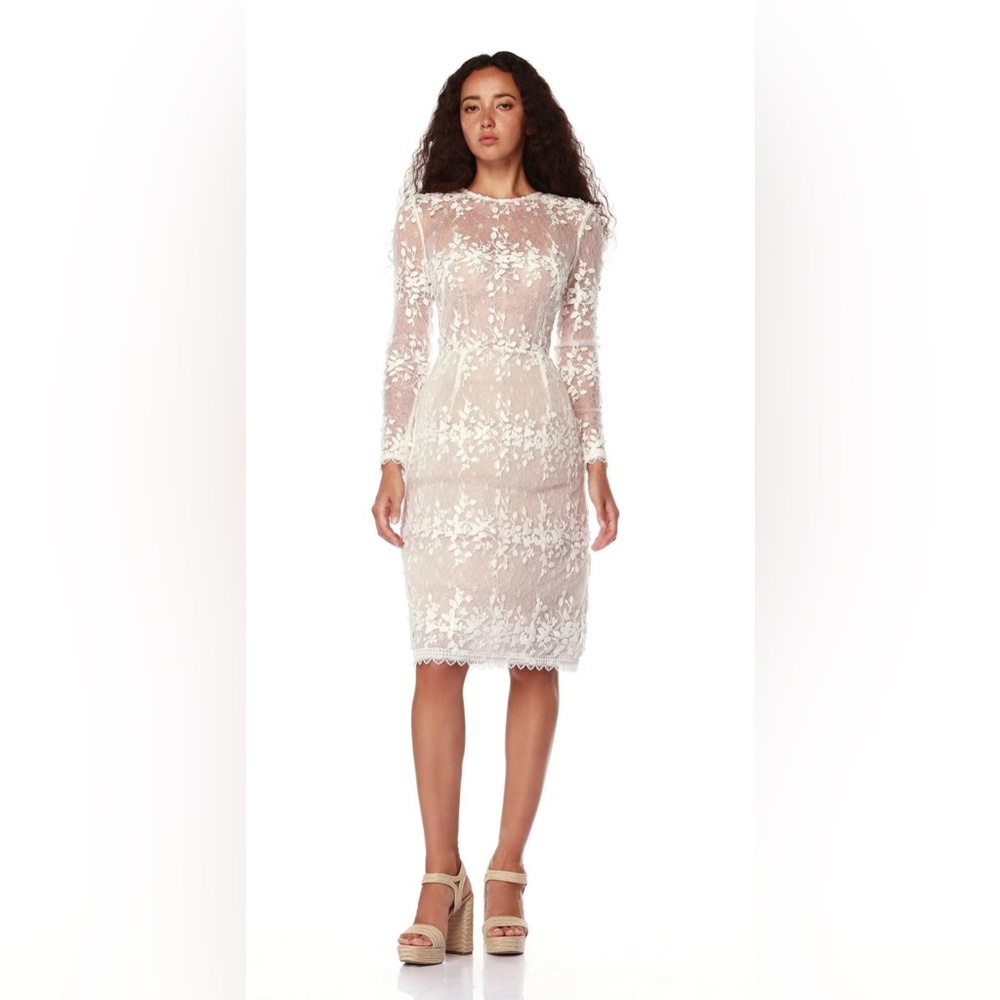 NWT Bronx and Banco Macey Blanc Midi Dress XS white